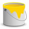 Paint colorful cans with business icons concept design, vector illustration Sealing, Staining & Refinishing Decks